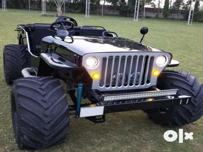 Willy jeep modified by bombay jeeps ambala city haryana open jeep thar