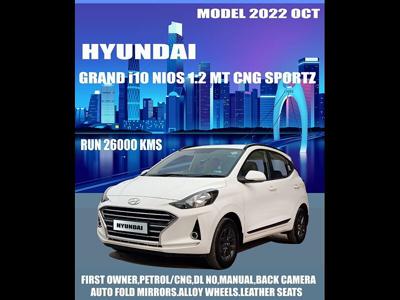 Used 2022 Hyundai Grand i10 Nios [2019-2023] Sportz 1.2 Kappa VTVT CNG for sale at Rs. 7,50,000 in Delhi