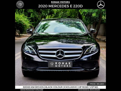 Used 2020 Mercedes-Benz E-Class [2017-2021] E 220d Exclusive [2019-2019] for sale at Rs. 54,00,000 in Delhi