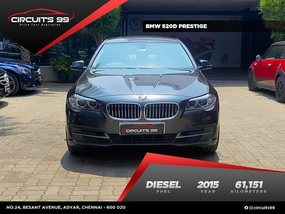 Used 2015 BMW 5 Series [2013-2017] 520d Prestige for sale at Rs. 21,00,000 in Chennai