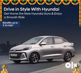 Buy new hyunda aura cng car t permit this diwali in low dp