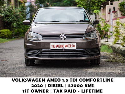 Used 2020 Volkswagen Ameo Comfortline 1.5L (D) for sale at Rs. 4,45,000 in Kolkat