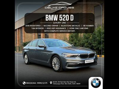Used 2018 BMW 5 Series [2017-2021] 520d Luxury Line [2017-2019] for sale at Rs. 33,99,000 in Delhi