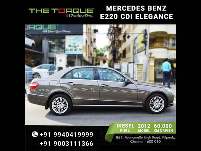 Used 2012 Mercedes-Benz E-Class [2009-2013] E220 CDI Blue Efficiency for sale at Rs. 15,50,000 in Chennai