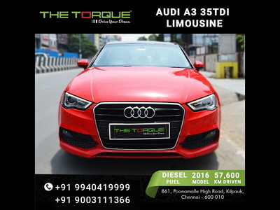 Used 2016 Audi A3 [2014-2017] 35 TDI Technology + Sunroof for sale at Rs. 17,90,000 in Chennai