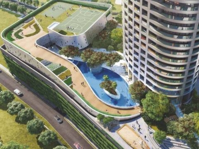 1106 sq ft 3 BHK 3T East facing Apartment for sale at Rs 1.10 crore in Adhiraj Capital City Tower Meraki 40th floor in Kharghar, Mumbai