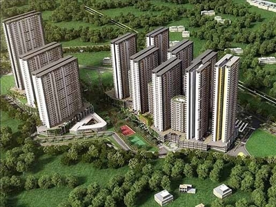 1198 sq ft 3 BHK 2T NorthWest facing Apartment for sale at Rs 90.00 lacs in Tata Amantra Phase 2 18th floor in Bhiwandi, Mumbai