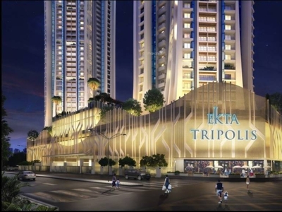 1202 sq ft 2 BHK Completed property Apartment for sale at Rs 2.65 crore in Ekta Tripolis in Goregaon West, Mumbai