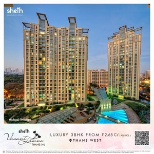 1418 sq ft 4 BHK Under Construction property Apartment for sale at Rs 2.79 crore in Sheth Fern At Sheth Vasant Lawns in Thane West, Mumbai