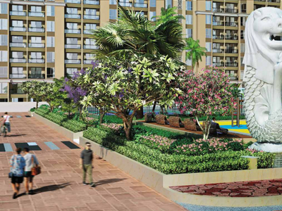 550 sq ft 2 BHK Apartment for sale at Rs 95.00 lacs in Dosti West County Phase 4 Dosti Pine in Thane West, Mumbai