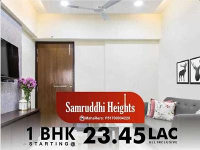 515 sq ft 1 BHK 2T East facing Apartment for sale at Rs 23.46 lacs in Samruddhi heights new kalyan 2th floor in Adharwadi, Mumbai