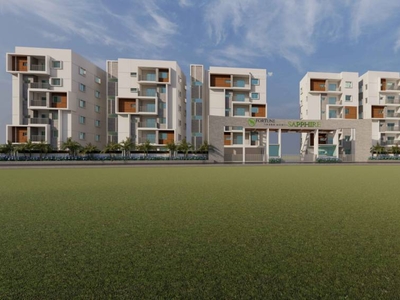 1212 sq ft 2 BHK 2T West facing Under Construction property Apartment for sale at Rs 82.42 lacs in Fortune Green Sapphire in Tellapur, Hyderabad