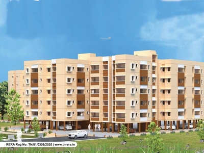 650 sq ft 2 BHK 2T Completed property Apartment for sale at Rs 34.45 lacs in Arun Excello Sindhuraa in Siruseri, Chennai