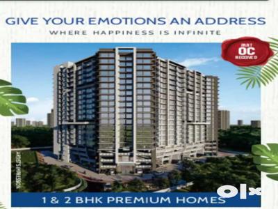 0 brockrage 1bhk flat available ready to move in with OC available