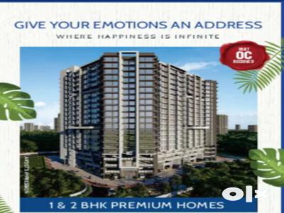 0 brockrage 2Bhk flat ready to move in OC received