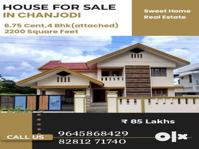 4 BHK New House in Chanjody- Changanacherry .