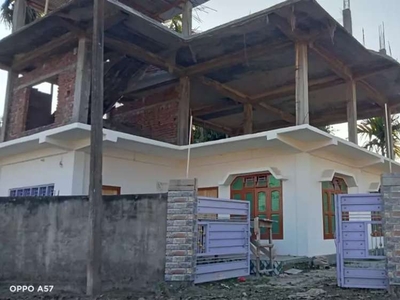 1kotha land with new building at khunamukh 9 km from balipara