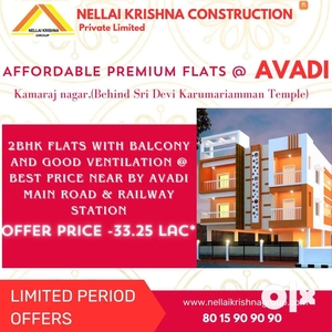 2bhk flat with ccp for sale at AVADI kamaraj nagar behind HDFC Bank