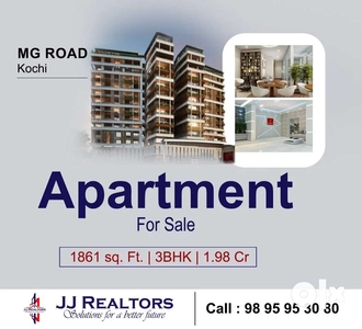 3 bhk flat for sale in mg road cochin