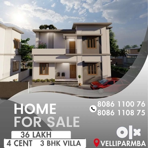 3BHK Villa For Sale at Velliparmba.