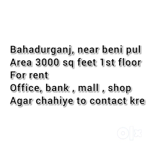 For rent , office, bank, mall, shop