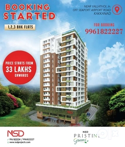 1,2,3 BHK flats for sale at NSD Pristine Greens Kakkanad