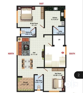 Fresh property, one flat each floor. Total plot area 1500 sq ft.