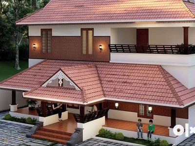 KERALA Nalukettu Model 4 BHK House for Sale in Thrissur!