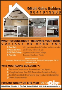 We Deal in Renovation/Construction of Homes at Best Price