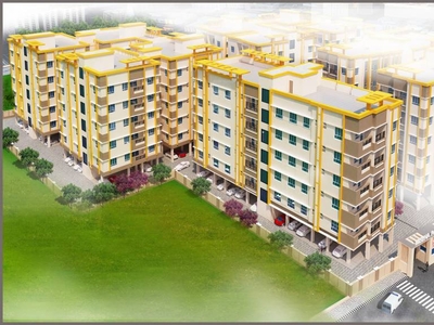 1156 sq ft 3 BHK Under Construction property Apartment for sale at Rs 57.80 lacs in GM Meena Paradise III in Rajarhat, Kolkata