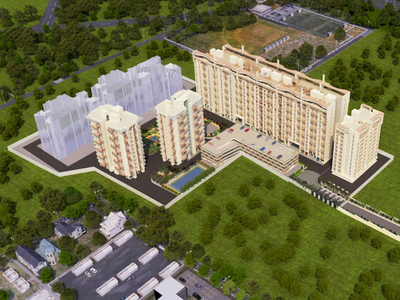1065 sq ft 2 BHK 2T East facing Apartment for sale at Rs 66.00 lacs in Goel Ganga Ganga Amber II in Tathawade, Pune