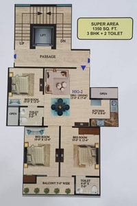 1350 sq ft 3 BHK 2T East facing Completed property BuilderFloor for sale at Rs 48.00 lacs in Project in Sector 73, Noida