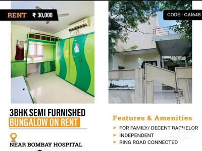 3bhk independent house furnished near bombay hospital