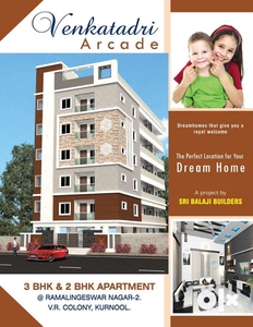 Venkatadri archade 3bhk luxury flats at premium location VR Colony Knl
