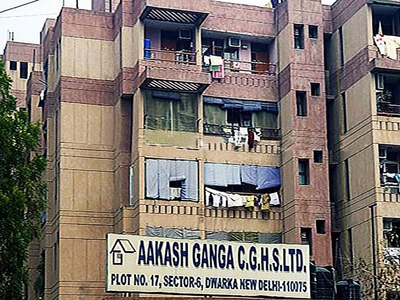 1300 sq ft 3 BHK 2T NorthEast facing Apartment for sale at Rs 1.96 crore in CGHS Akash Ganga Apartments in Sector 6 Dwarka, Delhi
