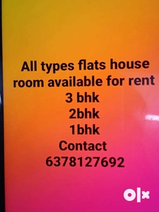 Available for rent all types flats and houses