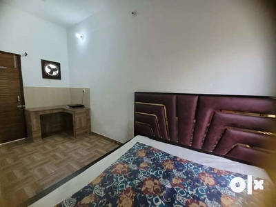 One semi furnished room with attached bathroom and kitchen
