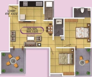 1307 sq ft 2 BHK 2T Apartment for sale at Rs 53.00 lacs in Mangal Mansha in Wagholi, Pune