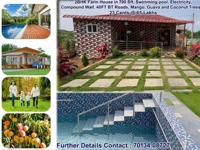 2BHK Farm House with Swimming pool, Garden in 23 Cents