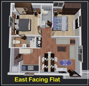 970 sq ft 2 BHK 2T Apartment for sale at Rs 38.00 lacs in Project in Pocharam, Hyderabad