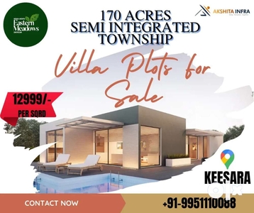 HMDA RERA Approved commercial and Villa Plots for sale Near Keesara
