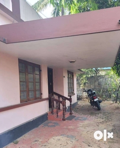 Single storied concrete house at Karamana with compound wall for rent