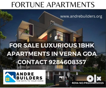 UNDER CONSTRUCTION 1BHK APARTMENTS NEAR THE VERNA INDUSTRIAL ESTATE
