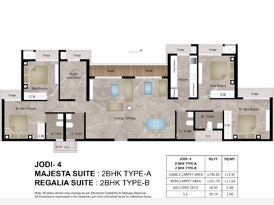 2350 sq ft 4 BHK 4T NorthEast facing Launch property Apartment for sale at Rs 1.50 crore in Metrosatyam Metro Satyam Queens Necklace in Kharghar, Mumbai