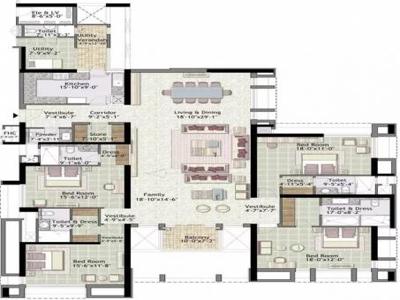 3631 sq ft 4 BHK 5T Apartment for rent in Jaypee The Imperial Court at Sector 128, Noida by Agent A K Property