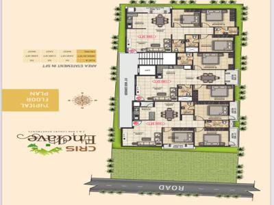 1180 sq ft 2 BHK 2T East facing Apartment for sale at Rs 78.00 lacs in Project in R T Nagar, Bangalore