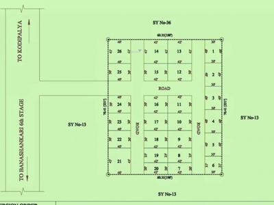 1200 sq ft East facing Completed property Plot for sale at Rs 77.99 lacs in Project in Badamanavarthekaval, Bangalore