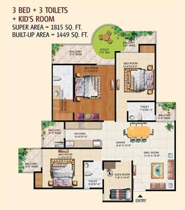 3 BHK Apartment 1449 Sq.ft. for Sale in