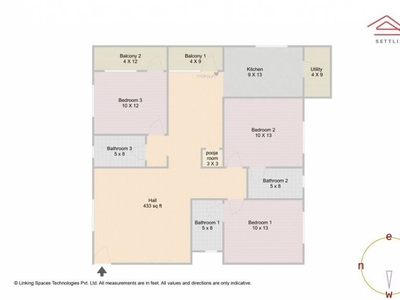 1550 sq ft 3 BHK 3T West facing Apartment for sale at Rs 85.50 lacs in Avani Gardens in Jakkur, Bangalore