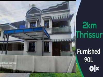 Fully furnished new house near 2.5km to town